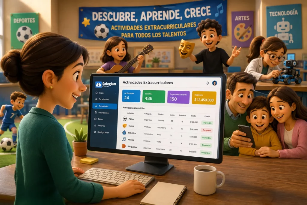 gestión de actividades extracurriculares